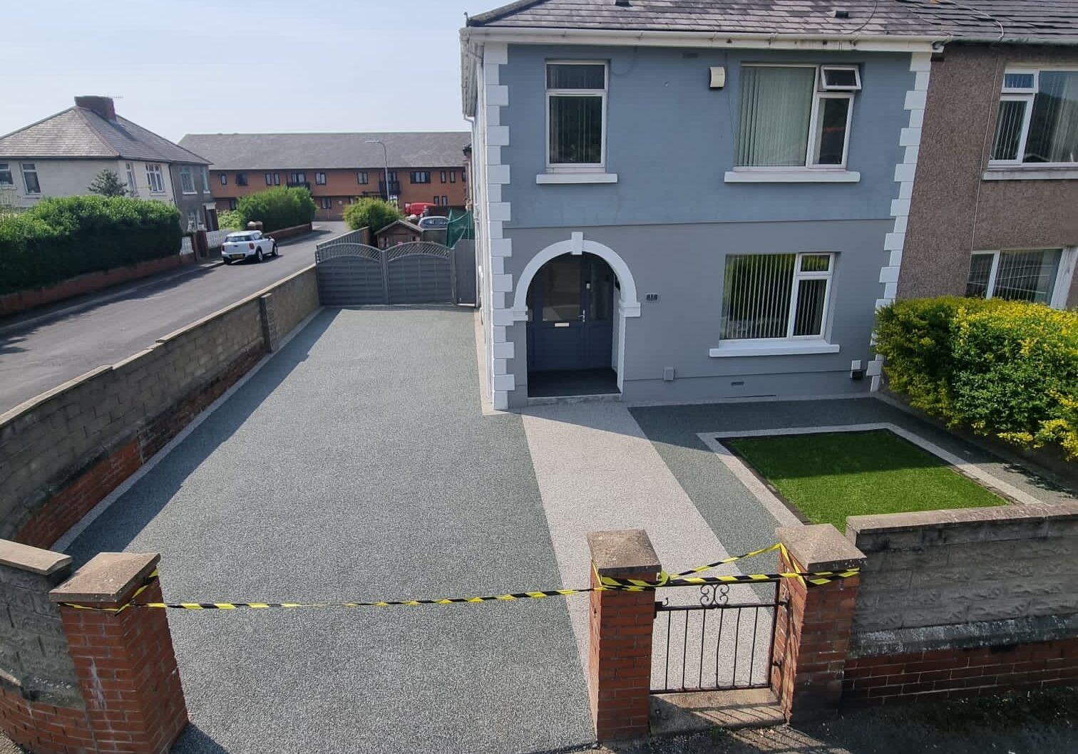 This is a photo of a Resin driveway carried out in Cardiff. All works done by Resin Driveways Cardiff
