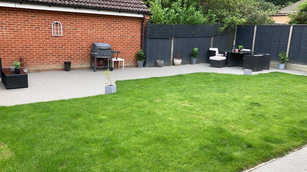 This is a photo of a Resin patio carried out in a district of Cardiff. All works done by Resin Driveways Cardiff